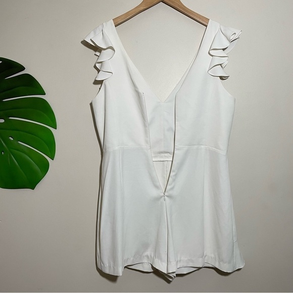Amanda Uprichard Freeport Romper in Ivory - Picture 9 of 9